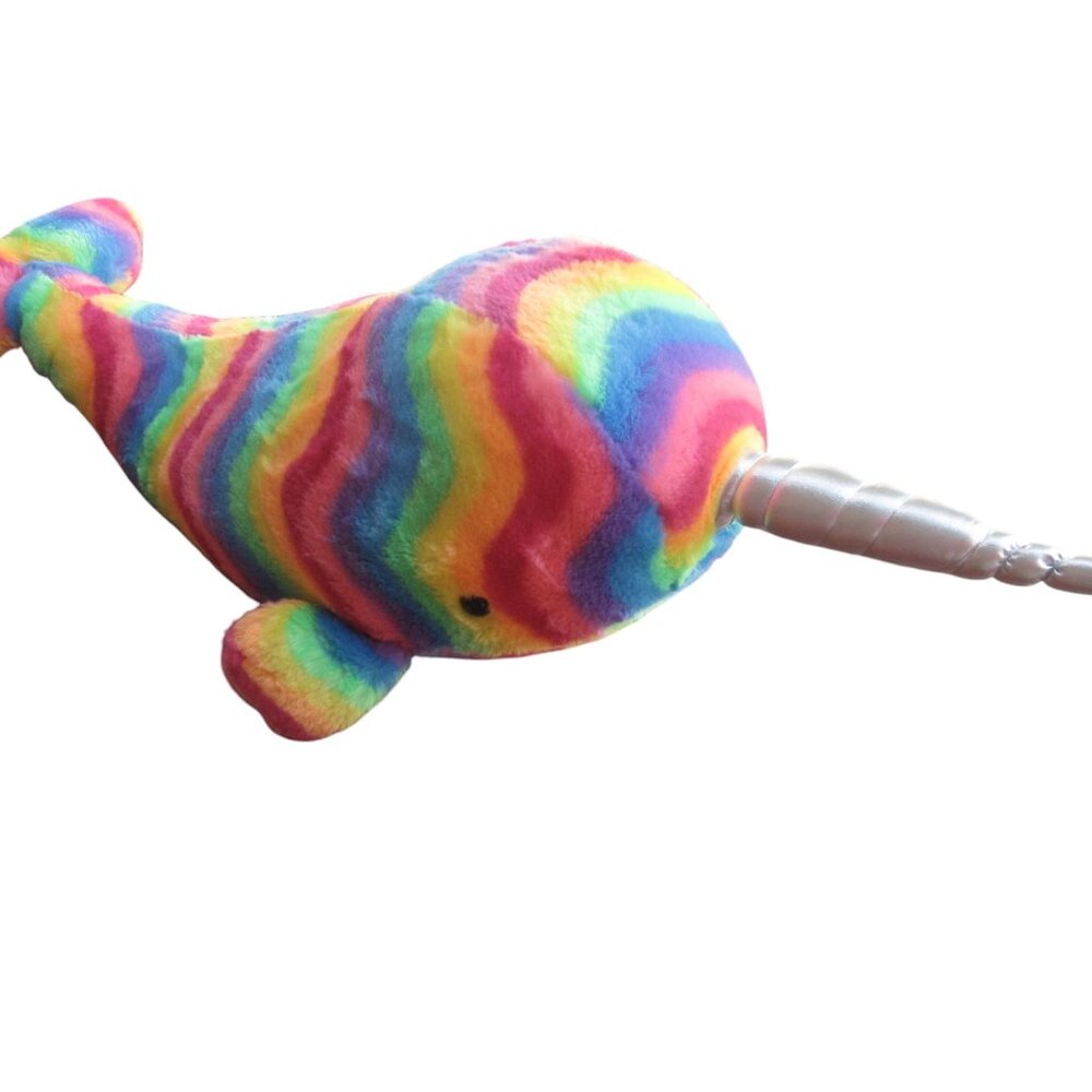 Douglas Rainbow Plush Narwhal 2371 Cuddle Toys Big 36" Stuffed Whale VALENTINE